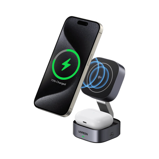 Ugreen 2-in-1 Qi2 Magnetic Foldable Charging Station (No AC Adapter) product image