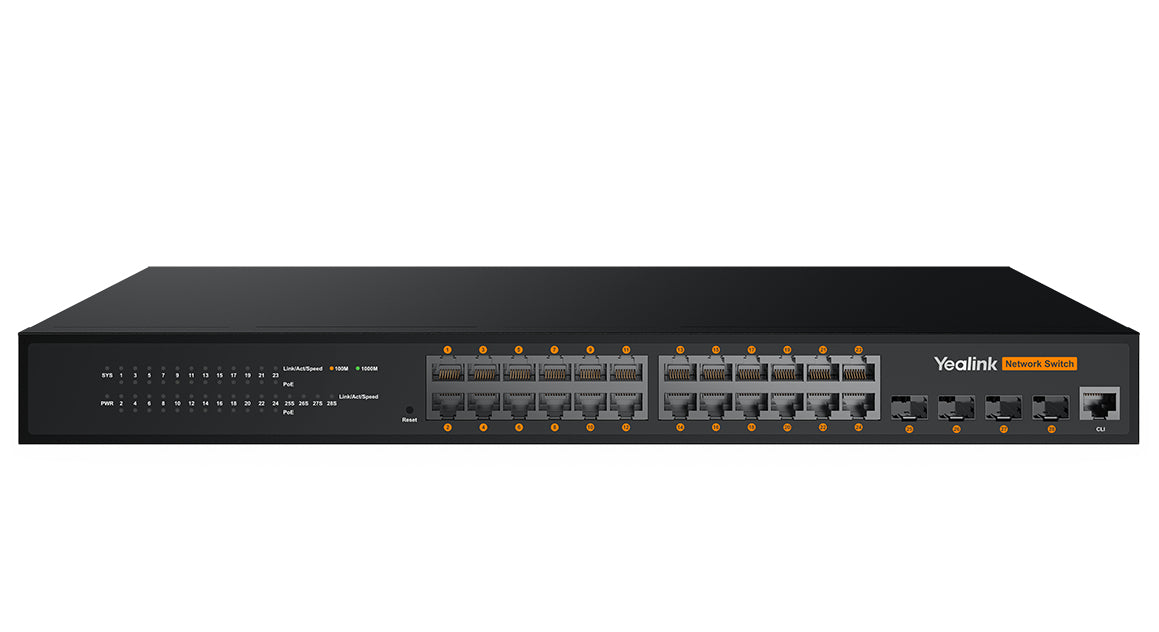 Yealink RCH240 Managed L2+ Gigabit Ethernet (10/100/1000) Power over Ethernet (PoE) Black product image