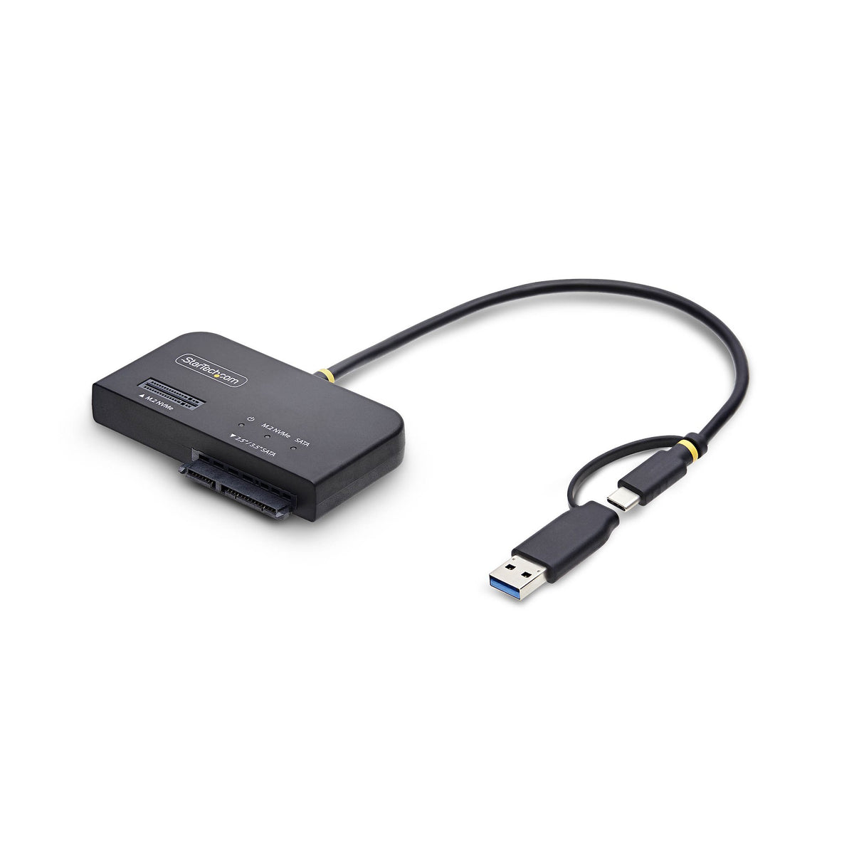 StarTech.com USB-C/USB-A to M.2 NVMe and 2.5in/3.5in SATA Adapter, 10Gbps, Tool-Free External SSD Hard Drive Reader, B+M/M-Key - StarTech.com