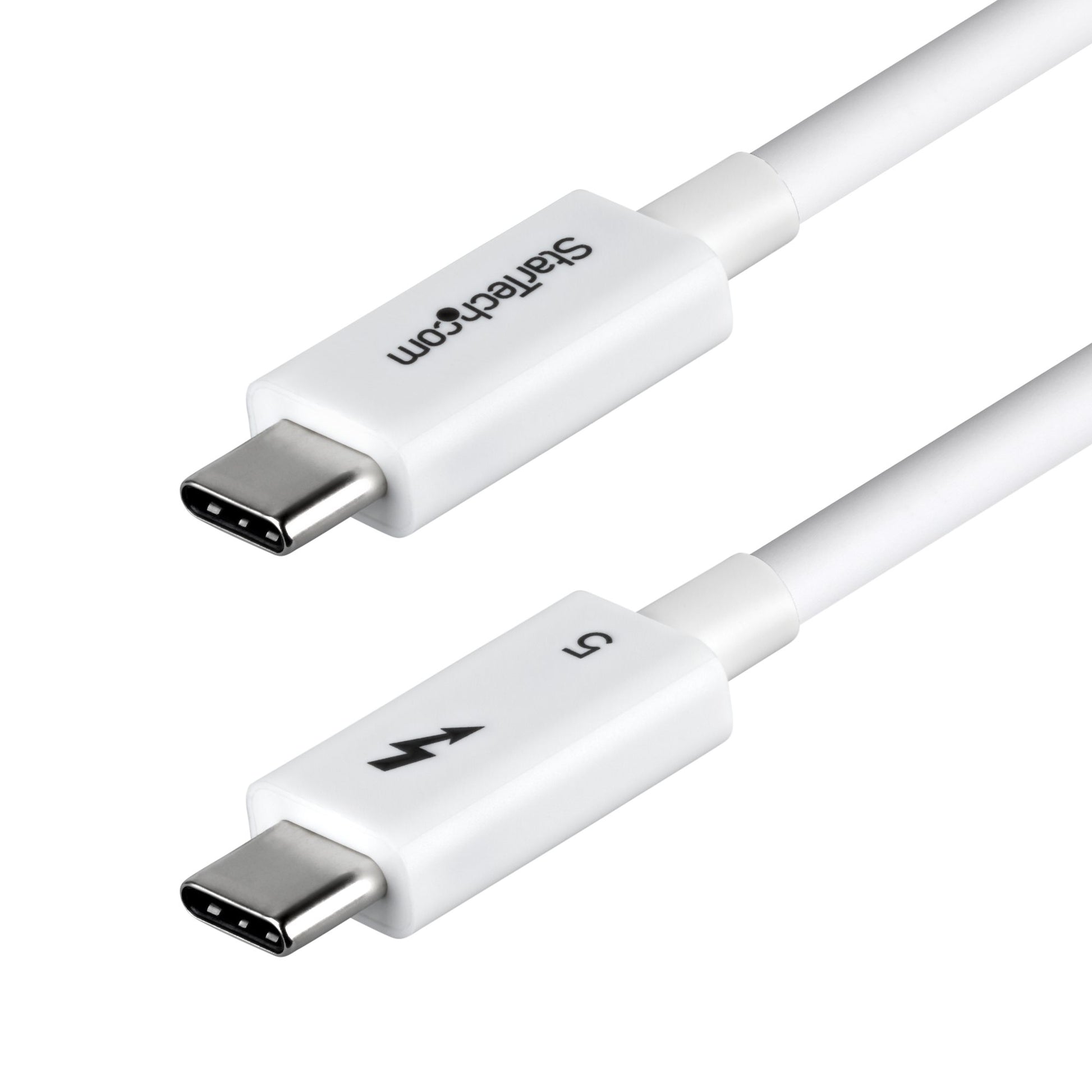 StarTech.com 3ft (1m) Thunderbolt 5 Cable, 80Gbps/Up to 120Gbps, 240W PD, 8K 60Hz, Certified Thunderbolt Cable, Compatible w/Thunderbolt 4/USB4/USB-C - White product image