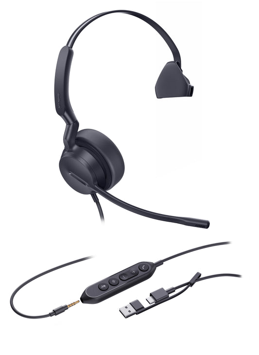 Yealink UH42 SE Mono USB-C/A Headset Wired Head-band Office/Call center USB Type-C / USB Type-A Black product image