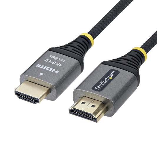StarTech.com 2m (6ft) Premium Certified High Speed HDMI Cable, Ultra Flexible HDMI Cable, 4K 60Hz/1440p 144Hz w/HDR10/ARC, 18Gbps, High Flex Braided HDMI Cord - StarTech.com