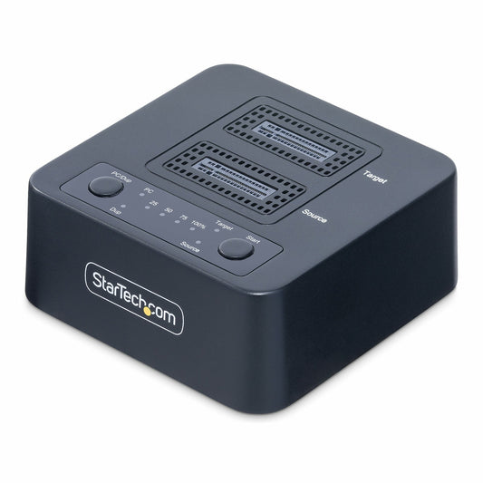 StarTech1:1 M.2 NVMe Drive Duplicator, Standalone M.2 SSD Cloner/Copier up to 90GBpm, USB 3.2 20Gbps M.2 Dual-Bay Drive Dock, USB-C/A Cables Included