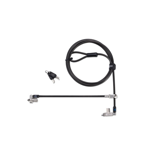 Kensington Slim N17 2.0 Keyed Dual Head Laptop Lock for Wedge-Shaped Slots - Master Keyed