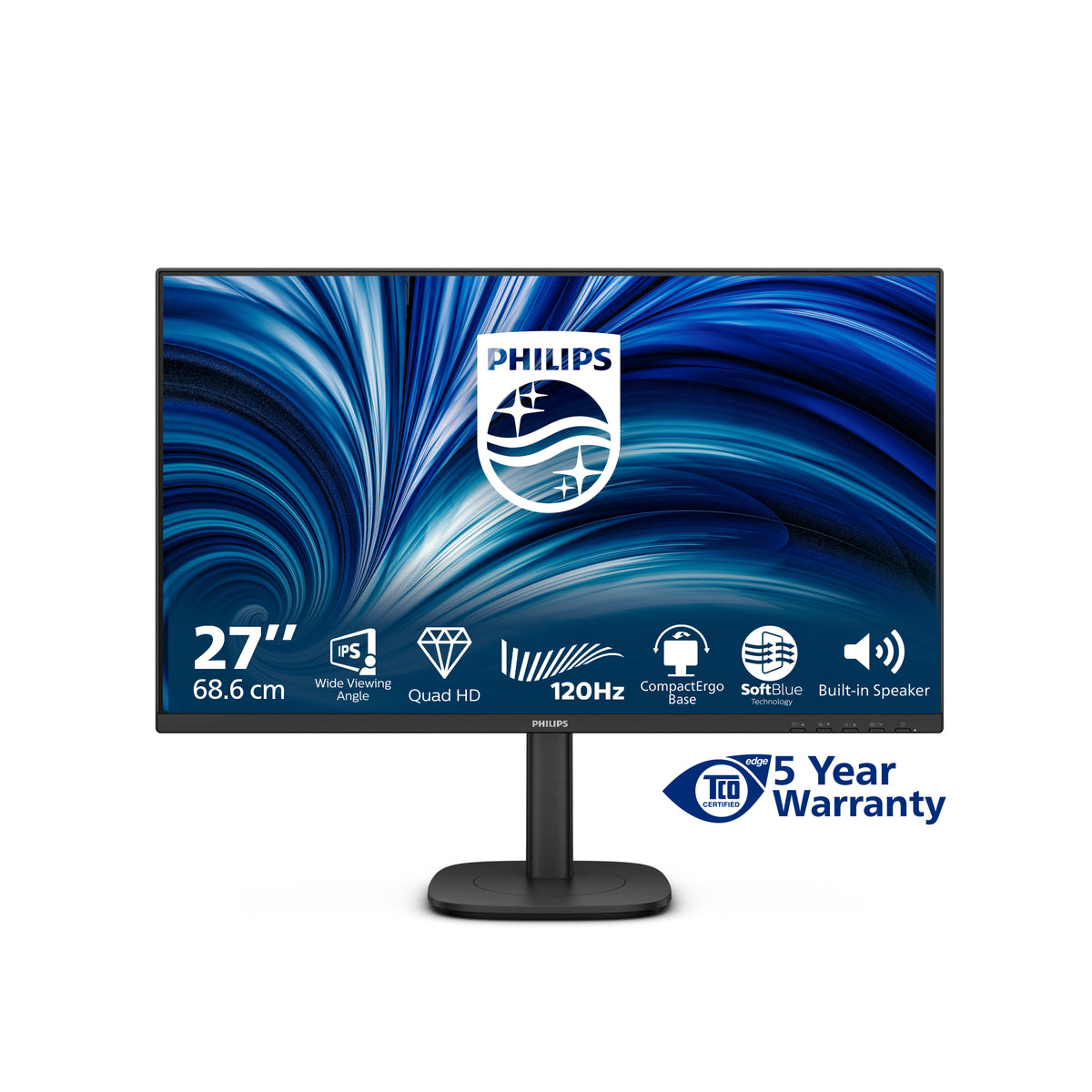 Philips 27B2N3500J/75 computer monitor 68.6 cm (27") 2560 x 1440 pixels 2K LCD Black