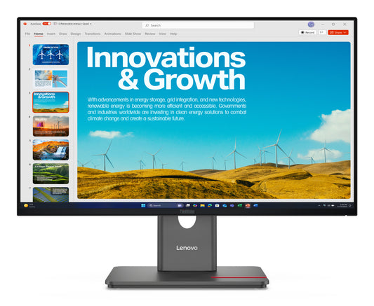 Lenovo ThinkVision P24QD-40 computer monitor 60.5 cm (23.8") 2560 x 1440 pixels Quad HD LCD Black - Lenovo
