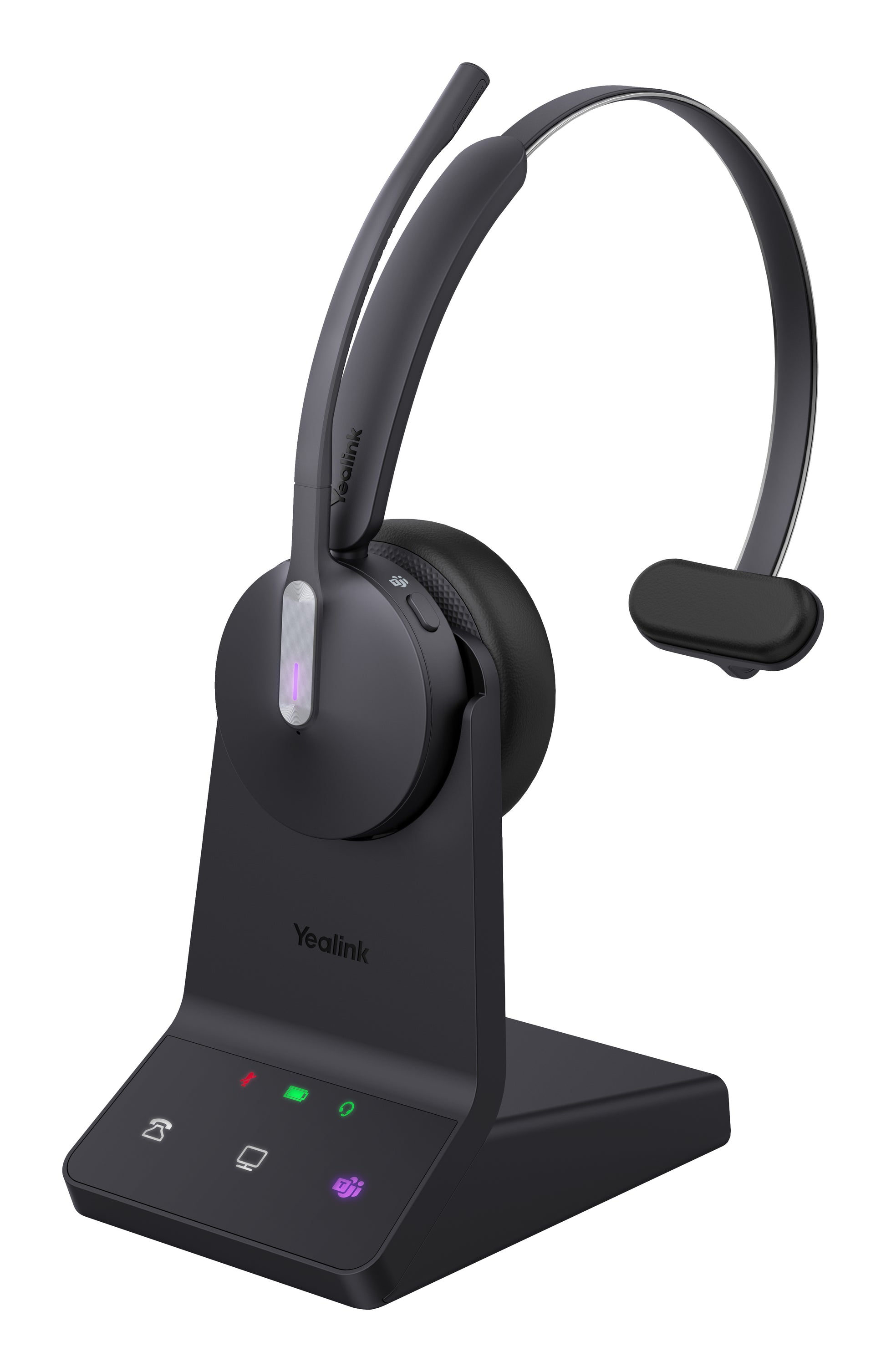 Yealink WH64 Mono Teams Headset Wireless Head-band Office/Call center USB Type-C Bluetooth Black product image