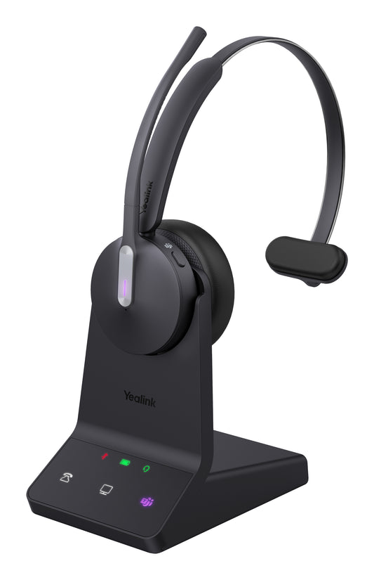 Yealink WH64 Mono Teams Headset Wireless Head-band Office/Call center USB Type-C Bluetooth Black product image