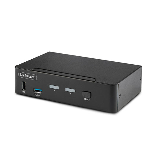 StarTech.com 2-Port DisplayPort KVM Switch, 8K 60Hz / 4K 144Hz, Single Display, DP 1.4, 2x USB 3.0 Ports, 4x USB 2.0 HID Ports, Push-Button & Hotkey Switching, TAA Compliant - OS Independen… product image