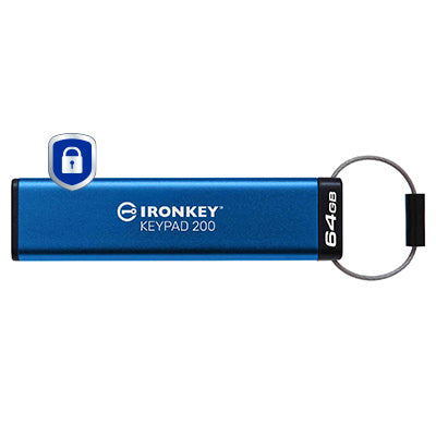Kingston Technology IronKey 64GB Keypad 200, FIPS 140-3 Lvl 3 AES-256 Hardware Encrypted product image