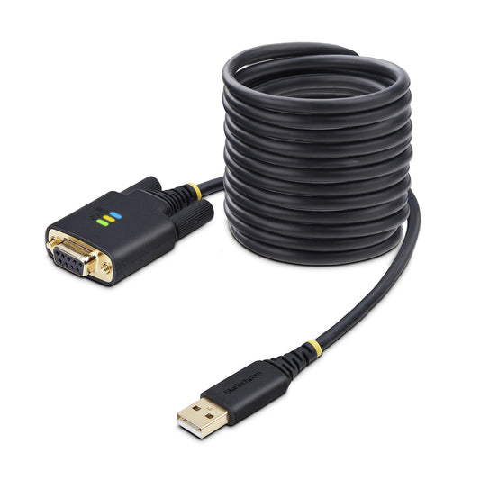StarTech.com 10ft (3m) USB to Null Modem Serial Adapter Cable, Interchangeable DB9 Screws/Nuts, COM Retention, USB-A to RS232, FTDI, Level-4 ESD Protection, Windows/macOS/ChromeOS/Linux - R… product image