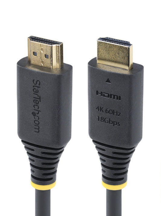 StarTech.com 8ft (2.4m) Premium Certified High Speed HDMI Cable, 4K 60Hz/1440p 144Hz, HDR10/HDCP 2.2/ARC, 18Gbps, UHD HDMI 2.0 Cord for TV/Monitor/Display, TPE Jacket product image