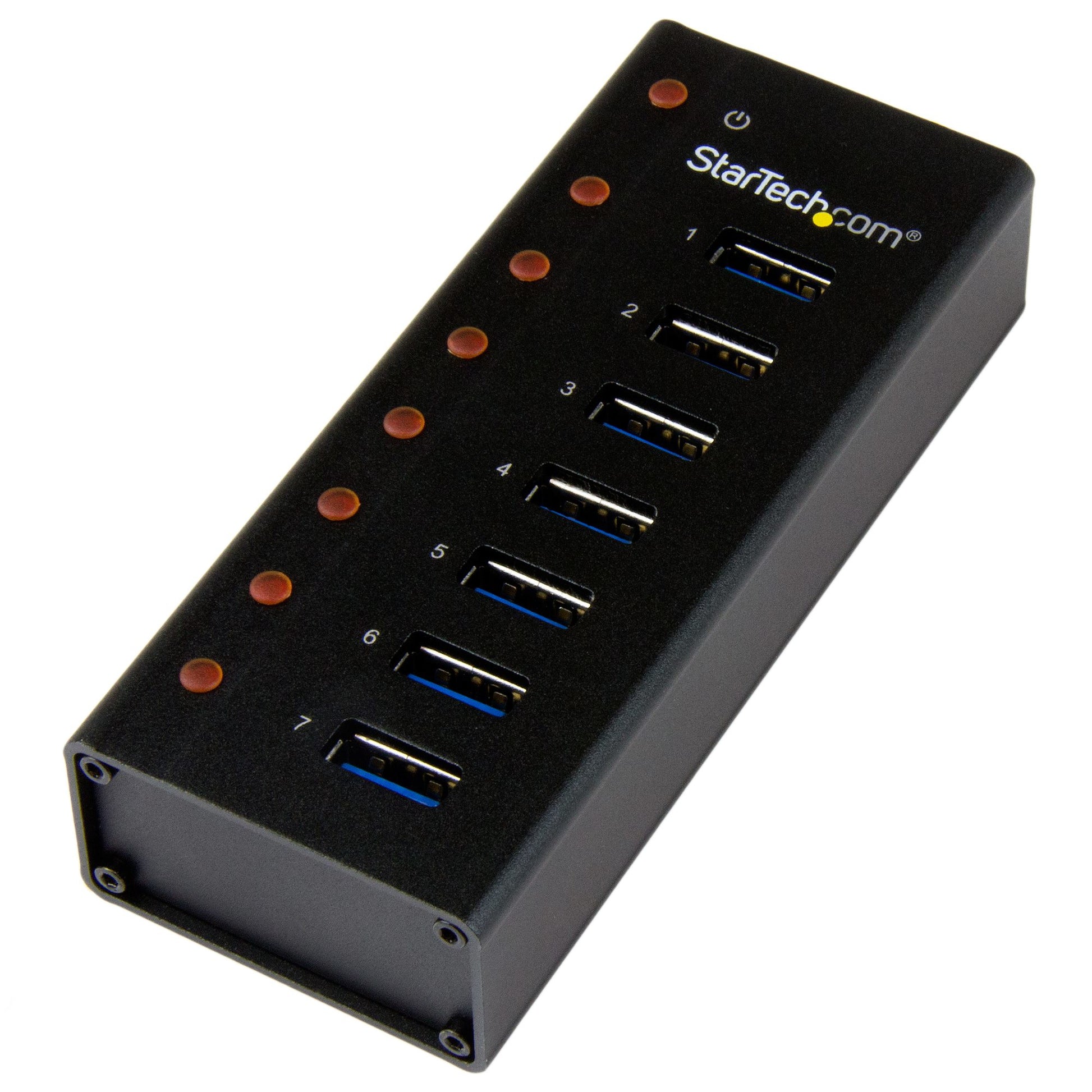 StarTech.com 7-Port USB 3.0 Hub (5Gbps) - Desktop or Wall-Mountable Metal Enclosure product image
