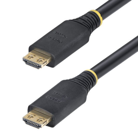 StarTech.com 15m (50ft) Active High Speed HDMI Cable with Gripping Connectors, 4K 60Hz/1440p 144Hz, HDR10/HDCP 2.2/ARC, 18Gbps, UHD HDMI Cord for TV/Monitor/Display, TPE Jacket product image