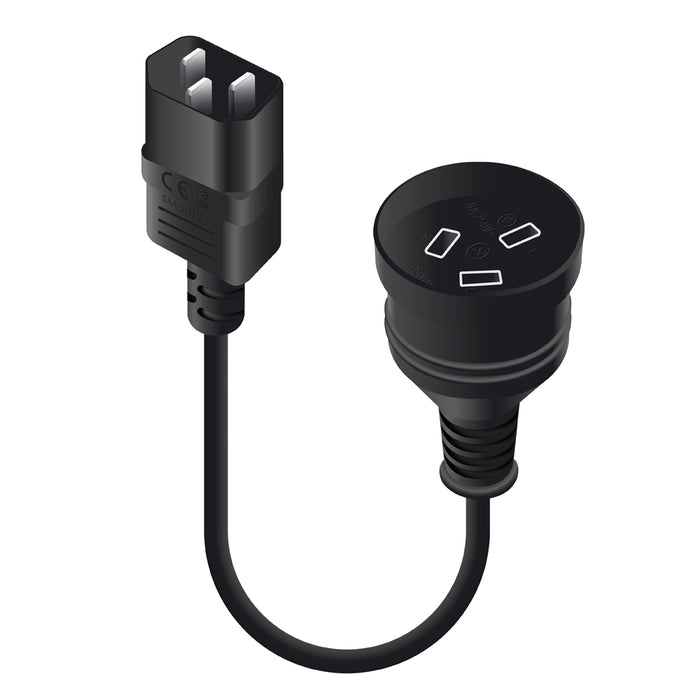 ALOGIC ALOGIC 0.15M IEC C14 TO AUS 3 PIN MAINS (MF-C14AUS3P-0.15)