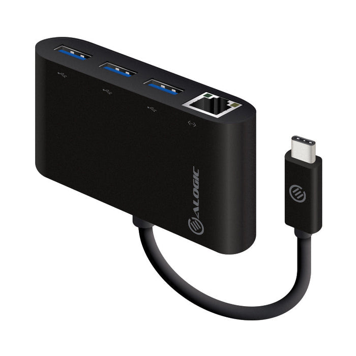 ALOGIC USB-C TO GIGABIT USB 3.0 3PORTUSBHUB BLK (UC3AGE)