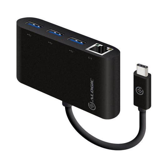 ALOGIC USB-C TO GIGABIT USB 3.0 3PORTUSBHUB BLK (UC3AGE)
