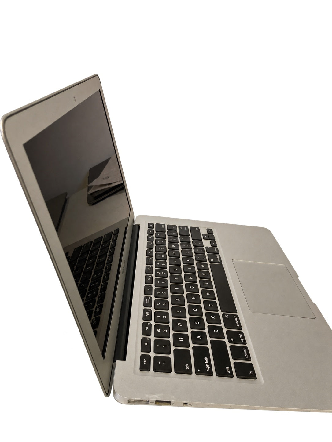 Actual Apple MacBook Air 13.3-inch 2015 second angled left view on white background
