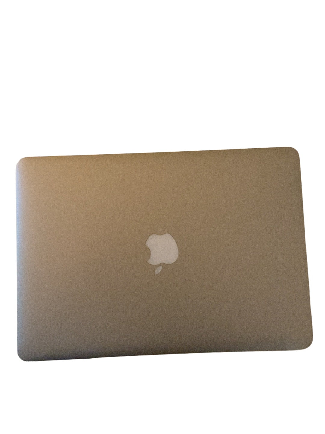 Actual Apple MacBook Air 13.3-inch 2017 lid condition on white background